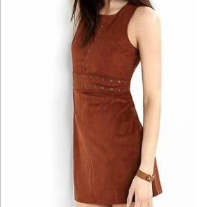Express Faux Suede Grommet A-Line Dress size 12